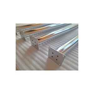 4 Adet-metal Konik Ayak-masa Ayağı-gümüş Renk-73.5cm-(açili Ayak!)