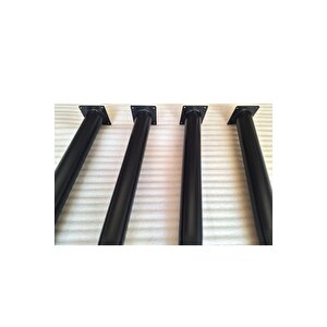 4 Adet-metal Konik Ayak-masa Ayağı-siyah Renk-72cm-(açili Ayak!)(boru Çapi 5.1cm)