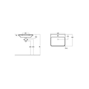 Sanovit 60 Cm Luxury Lavabo - 11060