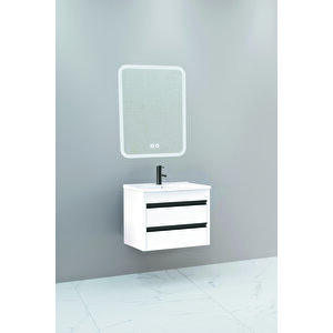 Levante 65 Cm Beyaz Lavabolu Banyo Dolabı Cmr Aynalı - Boy Dolap Hariç