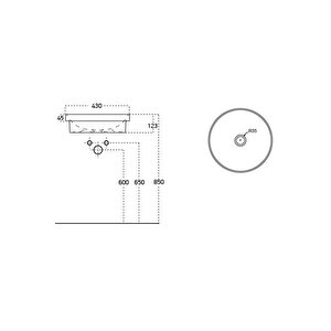 Sanovit 43 Cm Washbasin Lavabo Parlak Beyaz - 3041