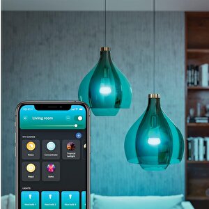 Huewca 9-75w Renkli Akıllı Başlangıç Seti 2'li Kumandalı E27 Bluetooth Özellikli