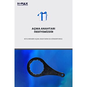 H-max Inline Açık Kasa Çift Karbonlu Su Arıtma 3'lü Filtre Seti - 0033