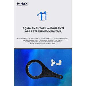 H-max Açık Kasa Çift Karbonlu Su Arıtma 4'lü Filtre Seti - 0034