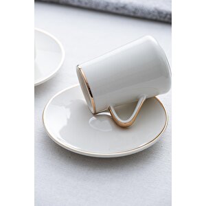 Aria Gold 2 Kişilik Porselen Kahve Fincanı Takımı - 90 Ml