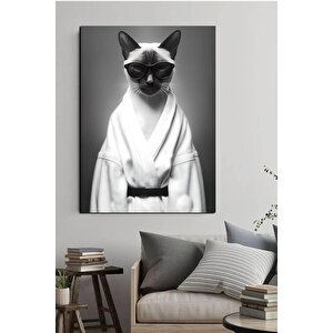 Karete Cat Portresi Canvas Tablo 50 x 70 cm