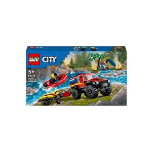 Lego 4x4 Kurtarma Botlu İtfaiye Kamyonu 60412
