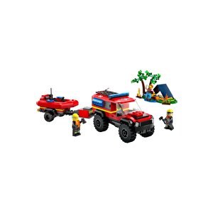 Lego 4x4 Kurtarma Botlu İtfaiye Kamyonu 60412