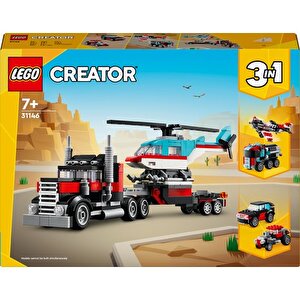 Lego Creator Helikopterli Açık Kasa Kamyon 31146