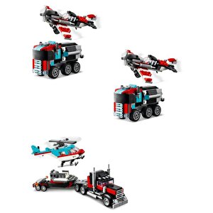 Lego Creator Helikopterli Açık Kasa Kamyon 31146
