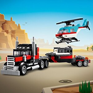 Lego Creator Helikopterli Açık Kasa Kamyon 31146
