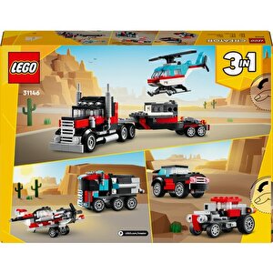 Lego Creator Helikopterli Açık Kasa Kamyon 31146