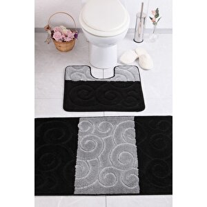 Şile 50x60 Cm Siyah Banyo Halısı