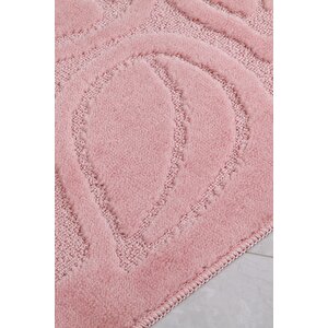 Flora 60x100 Pembe Banyo Halısı