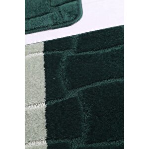 Sarıyer 60x100 Nefti Yeşili Banyo Halısı