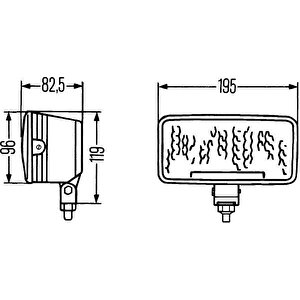 Hella Uzun Hüzme 12/24v H3 Halojen Sol-sağ Far 1fj358176-301