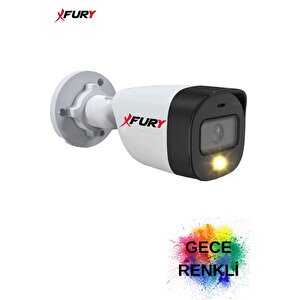 Fury Gece Renkli  5mp Lens 2mp 1080p Full Hd Suya Dayanıklı Güvenlik Kamerası Ultra Led Renkli Gece Görüş