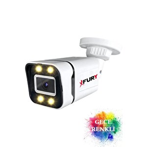 Fury 3 Kameralı 1080p Görüntü Gece Renkli Full Hd 4 X Ultra Led Gece Renkli Güvenlik Kamerası Seti 500gb