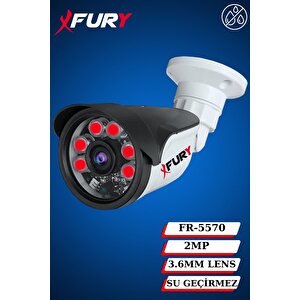 Fury 6 Kameralı Gece Görüşlü 1080p 2mp Görüntü Full Hd Atom Led Güvenlik Kamerası Seti 5570 320gb