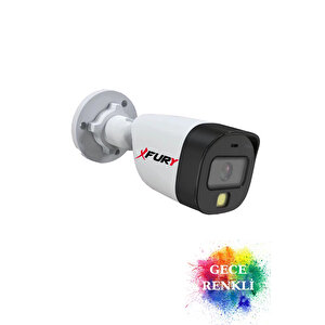Fury 6 Kameralı Gece Renkli 1080p 2mp Görüntü Full Hd Ultra Led Gece Renkli Güvenlik Kamerası Seti 320gb