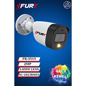Fury 2 Kameralı 5mp Lens 2 Mp Görüntü Gece Renkli Full Hd Ultra Led Akıllı Güvenlik Kamerası Seti 500 Gb