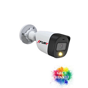 Fury 8 Kameralı Gece Renkli 1080p 2mp Görüntü Full Hd Ultra Led Gece Renkli Güvenlik Kamerası Seti 500gb