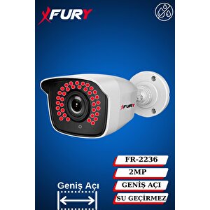 Fury 6 Kamera Geniş Açı 1080p Full Hd Görüntü 36 Led Gece Görüşlü-su Geçirmez  Güvenlik Kamera Seti 500gb