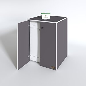 Bulaşık&çamaşır&kurutma Makinesi Dolabı Kapaklı Nurten Gri 90*70*60 Banyo Ofis Gri