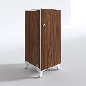 Kilitli Dolap Rana39 Ceviz 68x39x39 Banyo Dolabı Hazır Mutfak Ofis Kiler Kitaplık Evrak Ayaklı Ceviz