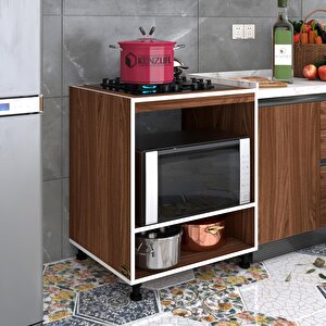 Ocak Dolabı Gülpembe Cvz 85*70*60 Xlarge Hazır Mutfak Ankastre Gömme Ocak Için Ceviz
