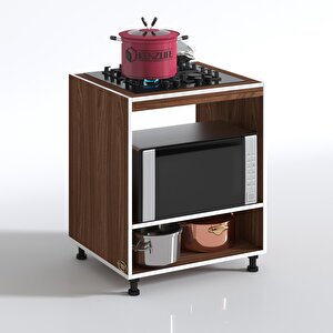Ocak Dolabı Gülpembe Cvz 85*70*60 Xlarge Hazır Mutfak Ankastre Gömme Ocak Için Ceviz