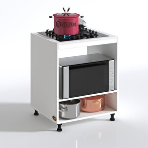 Ocak Dolabı Gülpembe Byz 85*70*60 Xlarge Hazır Mutfak Ankastre Gömme Ocak Için Beyaz