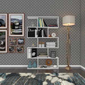Kitaplık Firuze 150*090*20 Byz Duvar Rafı Beyaz
