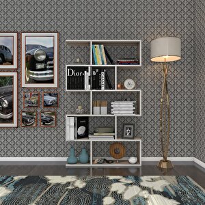 Kitaplık Firuze 150*090*20 Crd Duvar Rafı Beyaz