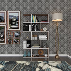 Kitaplık Firuze 150*090*20 Cvz Duvar Rafı Beyaz