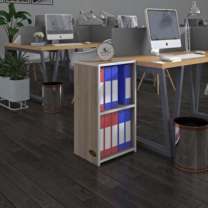 Klasörlük Raflı Attila Crd 70*40*30 Kitaplık Ofis Arkalıksız Beyaz