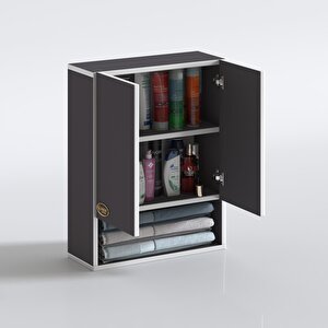 Banyo Ecza Dolabı Bakunin Beyaz 60x40x20 Mutfak (m)üst Arkalıklı Alt Arkalıksız Beyaz Siyah Beyaz