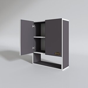 Banyo Ecza Dolabı Bakunin Beyaz 60x40x20 Mutfak (m)üst Arkalıklı Alt Arkalıksız Beyaz Siyah Beyaz