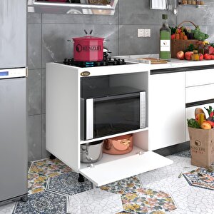 Ocak Dolabı Şehrazat Byz 85*70*60 Xlarge Kapaklı Hazır Mutfak Ankastre Gömme Ocak Için Beyaz