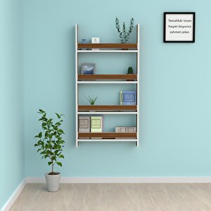 Kitaplık Fernur 120*060*10 Cvz Duvar Rafı Beyaz
