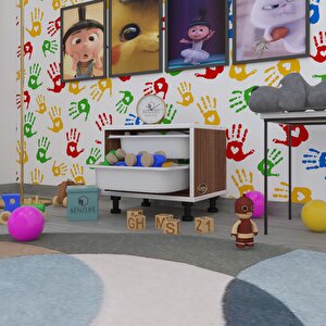 Sepetli Mutfak Dolabı Ruberu Cvz 038x45x30 Banyo Oyuncak Çamaşır Beyaz 2 Li Sepet Ceviz