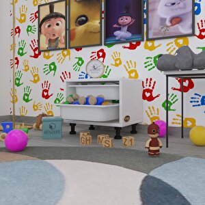 Sepetli Mutfak Dolabı Ruberu Byz 038x45x30 Banyo Oyuncak Çamaşır Beyaz 2 Li Sepet Beyaz