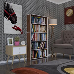 Kitaplık Süper Ga 150*80*19 Cvz 5 Katlı Tek Bölme Çift Bölme Opsiyonlu Ofis Mutfak Banyo Dolabı Arkalıksız Beyaz