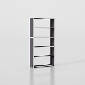 Kenzlife Kitaplık Süper Ga 150*80*19 Gri 5 Katlı Tek Bölme Çift Bölme Opsiyonlu Ofis Mutfak Banyo Dolabı Arkalıksız