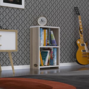 Kitaplık Süper Ga 060*40*19 Crd 2 Katlı Tek Bölme Ofis Mutfak Banyo Dolabı Arkalıksız Beyaz