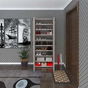 Ayakkabılık Ayakkabı Dolabı Kilitli Gutan Crd 180*70*32 Kapaklı Ofis Dolabı Iki Bölme Cordoba