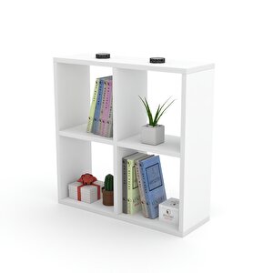 Kitaplık Gülbin 060*060*20 Byz Duvar Rafı Beyaz