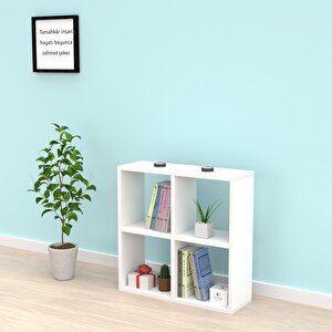 Kitaplık Gülbin 060*060*20 Byz Duvar Rafı Beyaz