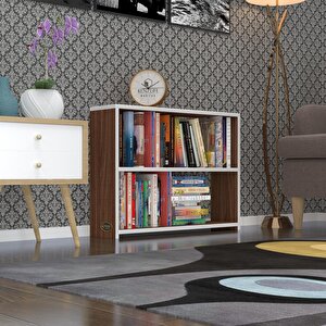 Kitaplık Süper Ga 060*80*19 Cvz 2 Katlı Tek Bölme Ofis Mutfak Banyo Dolabı Arkalıksız Beyaz