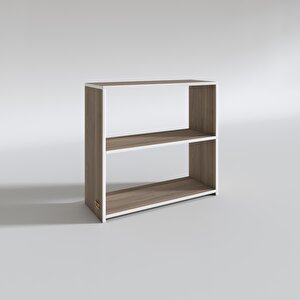 Klasörlük Raflı Burutay Crd 70*80*30 Kitaplık Ofis Arkalıksız Beyaz